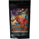 Adventurers Dragon Quest S'mores Seduction decaf medium coffee with dragon art on black package, 12 oz whole bean.