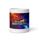 SPC Lightning Mug with vibrant gaming design and colors, sturdy ceramic, microwave and dishwasher safe, ideal for coffee or tea.